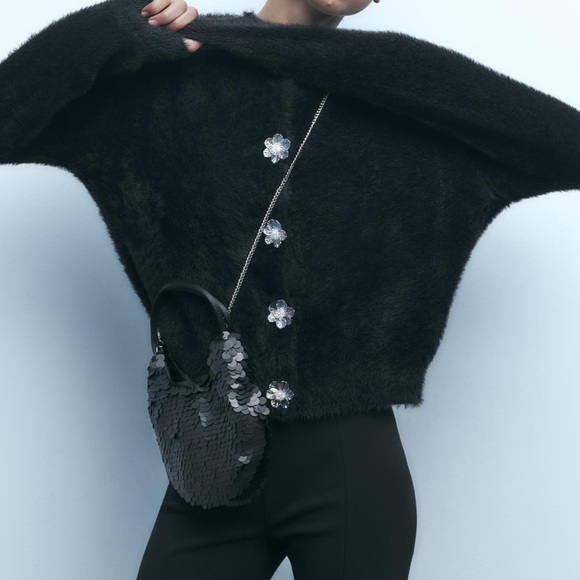 Zara sequin mini bucket bag - Picture 1 of 10